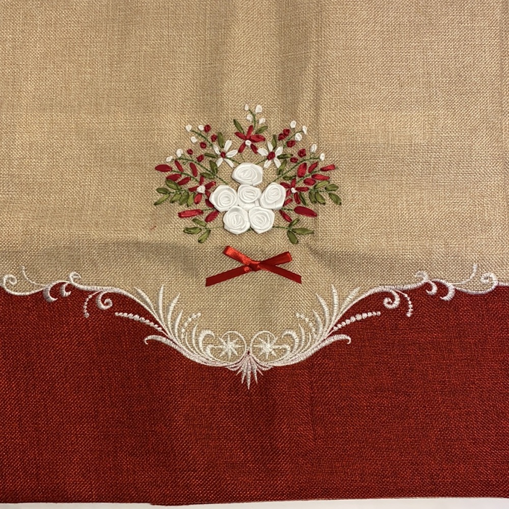 New Pair of Pillow Cases-Handmade & Stitched Floral Design - Picture 7 of 12